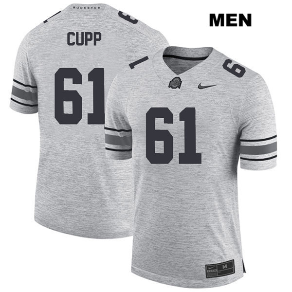 Ohio State Buckeyes Men's Gavin Cupp #61 Gray Authentic Nike College NCAA Stitched Football Jersey XA19X66HF